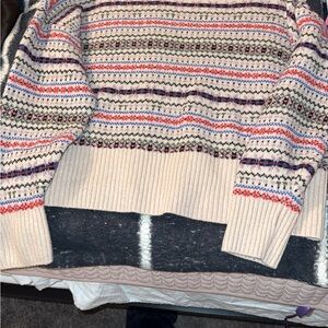 Old Navy Striped Crewneck Sweater - Cream, Red, Blue, Black